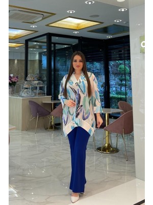 Büyük Beden Beli Lastk Detaylı ve Çift Cepli Pantolon