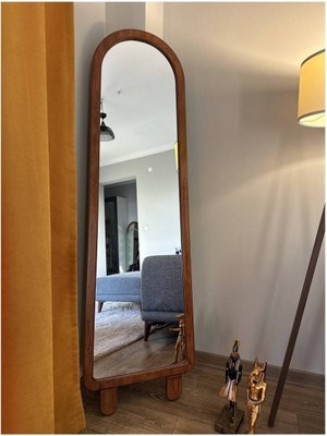 Doğal Masif Ahşap Çerçeveli Boy Aynası 1 -180 x 60 cm