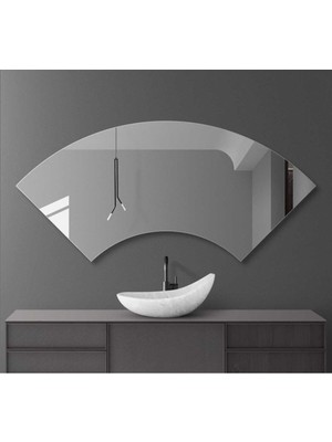 80  cm  Asimetrik Duvar Dekorasyon Aynası - Konsol Üstü Salon Dekorasyon AYNASI-895