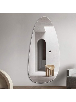 160  cm  Asimetrik Duvar Boy Aynası - Konsol Üstü Salon Dekorasyon AYNASI-335