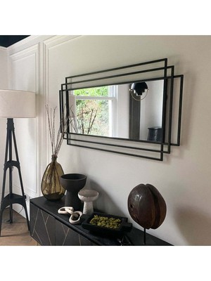 170 x 100  cm  Geometrik Desenli Dekoratif Duvar Aynası