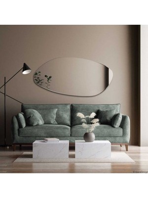 150  cm  Asimetrik Duvar Boy Aynası - Konsol Üstü Salon Dekorasyon Aynası-71