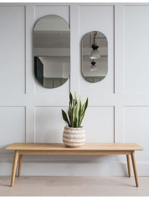 130  cm  Oval Duvar Dekorasyon Aynası - Konsol Üstü Salon Dekorasyon AYNASI-991