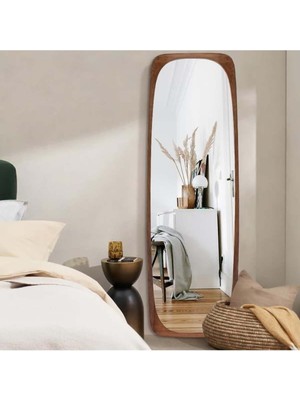 150  cm  Dekoratif Duvar Boy Aynası-Doğal Ahşap Masif ÇERÇEVELI(ÖZELLEŞTIRILEBILIR)-468