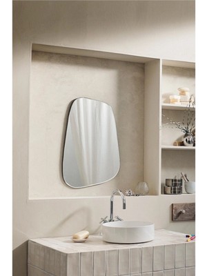 60  cm  Asimetrik Duvar Dekorasyon Aynası - Konsol Üstü Salon Dekorasyon AYNASI-196