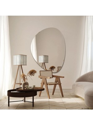 80  cm  Asimetrik Duvar Dekorasyon Aynası - Konsol Üstü Salon Dekorasyon AYNASI-879