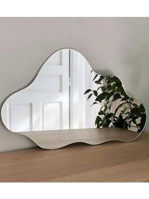 140  cm  Asimetrik Duvar Dekorasyon Aynası - Konsol Üstü Salon Dekorasyon AYNASI-735