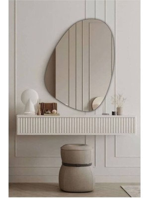 140  cm  Asimetrik Duvar Dekorasyon Aynası - Konsol Üstü Salon Dekorasyon AYNASI-295