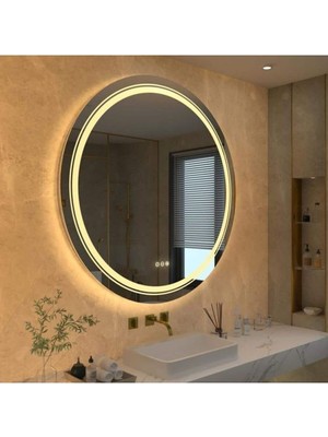 80  cm  Ledli Banyo Aynası-Konsol Makyaj Aynası