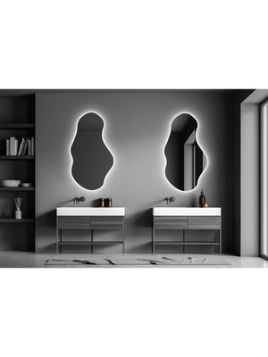 80  cm  Ledli Banyo Aynası-Konsol Makyaj Aynası