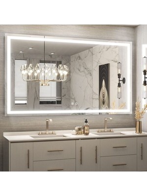 70  cm  Ledli Banyo Aynası-Konsol Makyaj Aynası