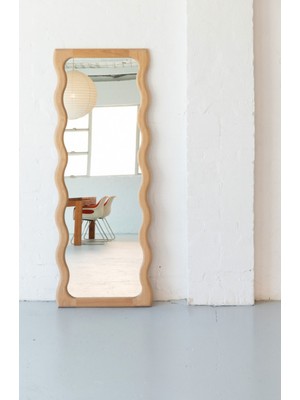 160  cm  Dekoratif Duvar Boy Aynası-Doğal Ahşap Masif ÇERÇEVELI(ÖZELLEŞTIRILEBILIR)-511