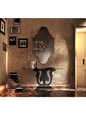 60  cm  Etnik Duvar Dekorasyon Aynası - Konsol Üstü Salon Dekorasyon AYNASI-523