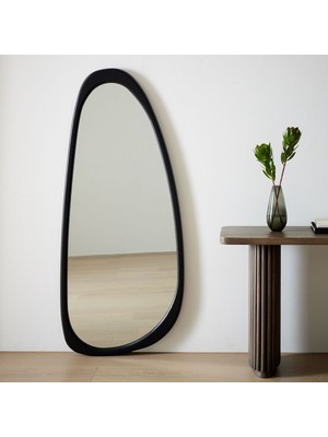 170 x 70  cm  Asimetrik Doğal Ahşap Çerçeveli Dekoratif Özel Boy Aynası - 2