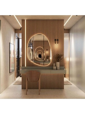 90  cm  Ledli Banyo Aynası-Konsol Makyaj Aynası