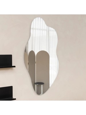 80  cm  Asimetrik Duvar Dekorasyon Aynası - Konsol Üstü Salon Dekorasyon AYNASI-632