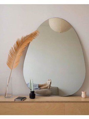 120  cm  Asimetrik Duvar Dekorasyon Aynası - Konsol Üstü Salon Dekorasyon AYNASI-513
