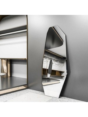 200  cm  Asimetrik Duvar Boy Aynası - Konsol Üstü Salon Dekorasyon AYNASI-382