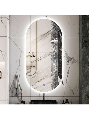 90  cm  Ledli Banyo Aynası-Konsol Makyaj Aynası