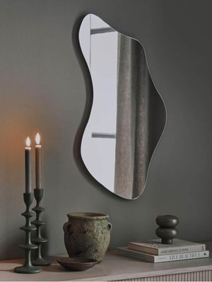 130  cm  Asimetrik Duvar Dekorasyon Aynası - Konsol Üstü Salon Dekorasyon AYNASI-707
