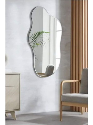 110  cm  Asimetrik Duvar Dekorasyon Aynası - Konsol Üstü Salon Dekorasyon AYNASI-651