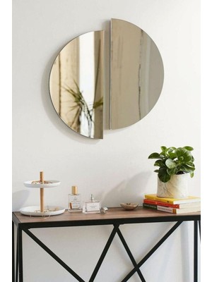 70  cm  Yuvarlak Duvar Dekorasyon Aynası - Konsol Üstü Salon Dekorasyon AYNASI-396