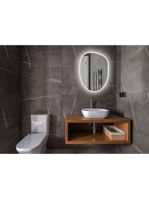 80  cm  Ledli Banyo Aynası-Konsol Makyaj Aynası
