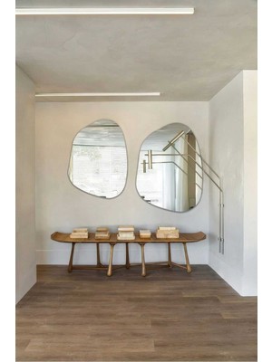 170  cm  Asimetrik Duvar Dekorasyon Aynası - Konsol Üstü Salon Dekorasyon Aynası (Tek FIYATIDIR)-127