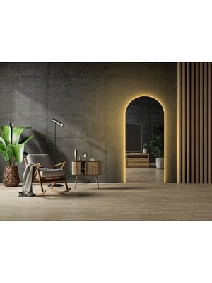 170  cm  Ledli Dekoratif Duvar Boy Aynası