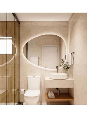 100  cm  Ledli Banyo Aynası-Konsol Makyaj Aynası