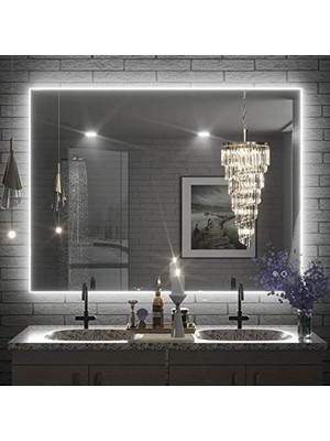60  cm  Ledli Banyo Aynası-Konsol Makyaj Aynası