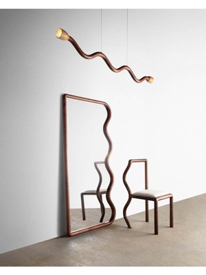 170  cm  Dekoratif Duvar Boy Aynası-Doğal Ahşap Masif ÇERÇEVELI(ÖZELLEŞTIRILEBILIR)-400