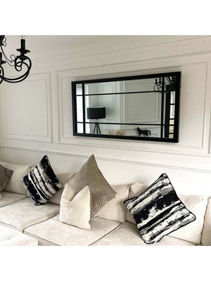 140 x 70  cm  Konsol Üstü Dekoratif Duvar Aynası - Pencere Dekorlu