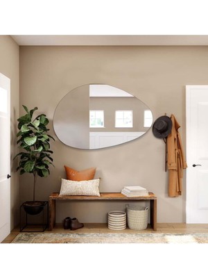 160  cm  Asimetrik Duvar Dekorasyon Aynası - Konsol Üstü Salon Dekorasyon AYNASI-174