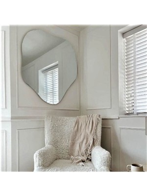 110  cm  Asimetrik Duvar Dekorasyon Aynası - Konsol Üstü Salon Dekorasyon AYNASI-780