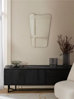 190  cm  Asimetrik Duvar Dekorasyon Aynası - Konsol Üstü Salon Dekorasyon AYNASI-193