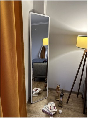 Ahşap Çerçeveli Boy Aynası - Renk Seçilebilir - 180 x 60  cm