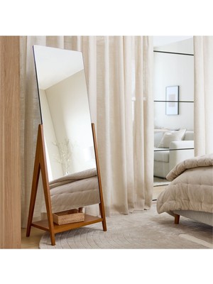 200 x 70  cm  Standlı Dekoratif Ağaç Boy Aynası - 1