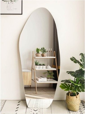 190  cm  Asimetrik Duvar Boy Aynası - Konsol Üstü Salon Dekorasyon AYNASI-392