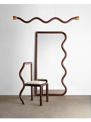 170  cm  Dekoratif Duvar Boy Aynası-Doğal Ahşap Masif ÇERÇEVELI(ÖZELLEŞTIRILEBILIR)-389