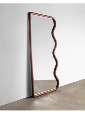 180  cm  Dekoratif Duvar Boy Aynası-Doğal Ahşap Masif ÇERÇEVELI(ÖZELLEŞTIRILEBILIR)-377