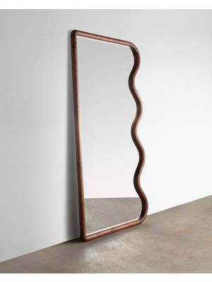 150  cm  Dekoratif Duvar Boy Aynası-Doğal Ahşap Masif ÇERÇEVELI(ÖZELLEŞTIRILEBILIR)-380