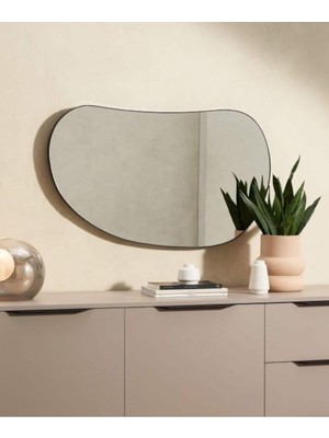 90  cm  Asimetrik Duvar Dekorasyon Aynası - Konsol Üstü Salon Dekorasyon AYNASI-1035