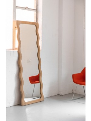 170  cm  Dekoratif Duvar Boy Aynası-Doğal Ahşap Masif ÇERÇEVELI(ÖZELLEŞTIRILEBILIR)-499