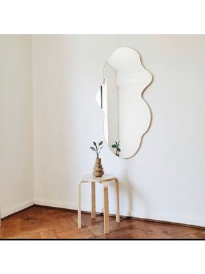 90  cm  Asimetrik Duvar Dekorasyon Aynası - Konsol Üstü Salon Dekorasyon AYNASI-478