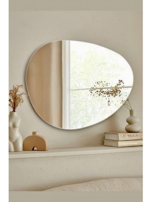 60  cm  Asimetrik Duvar Dekorasyon Aynası - Konsol Üstü Salon Dekorasyon AYNASI-244