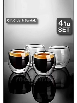 Nespresso Çift Cidarlı Espresso Bardağı 4'lü 80 ml