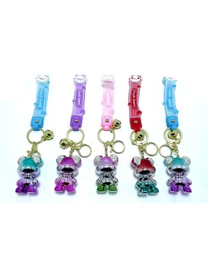 Taşlı Ayıcık Silikon Anahtarlık ALK1703