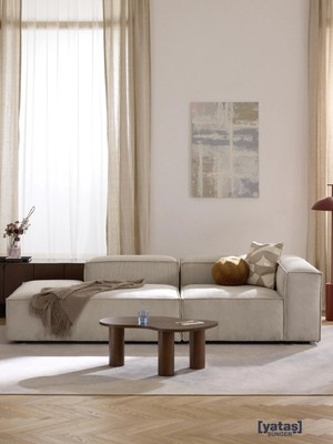 Most Mollis Pro 2 Modül Kanepe Fitilli Kırık Beyaz Kadife Kumaş Yataş Sünger(Evinize Teslim)