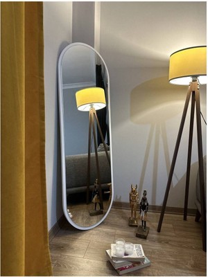 Ahşap Çerçeveli Boy Aynası 7- Renk Seçilebilir - 180 x 60  cm